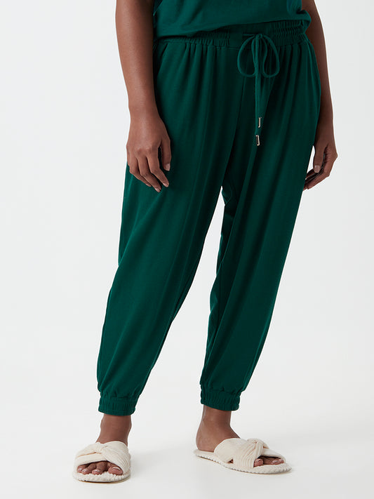 Superstar Emerald Green Ribbed Joggers