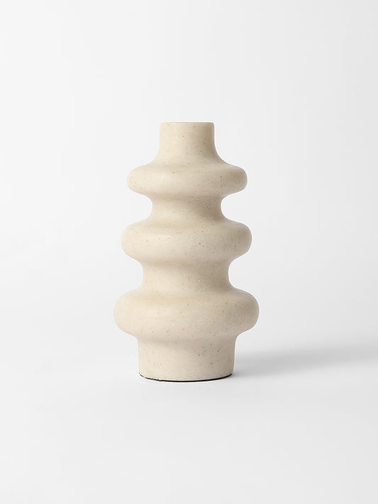 Westside Home White Marble Spiral Vase
