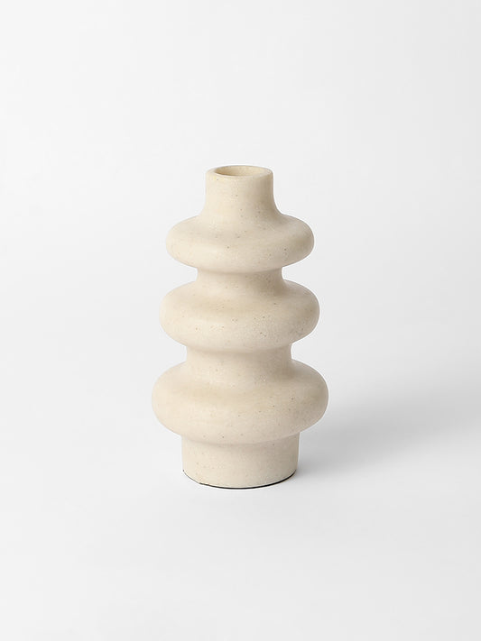 Westside Home White Marble Spiral Vase