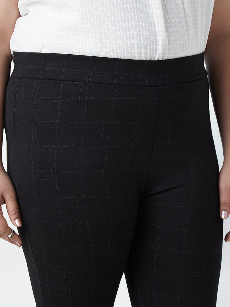 Gia Curves Black Checkered Pants