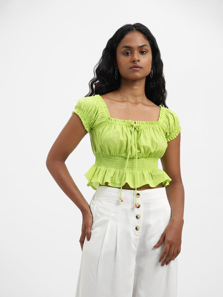 Bombay Paisley Lime Top