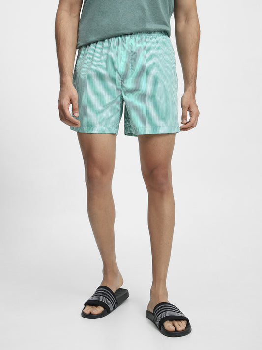 WES Lounge Teal Printed Men's Basic Boxers