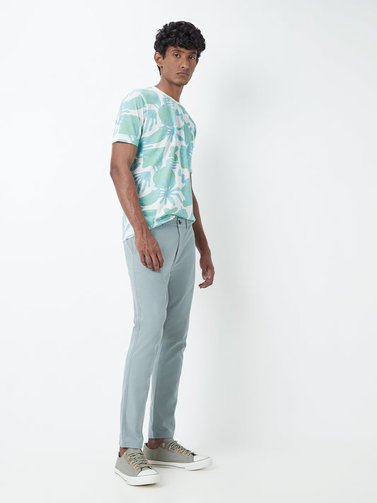 Nuon Teal Rocker-Fit Chinos