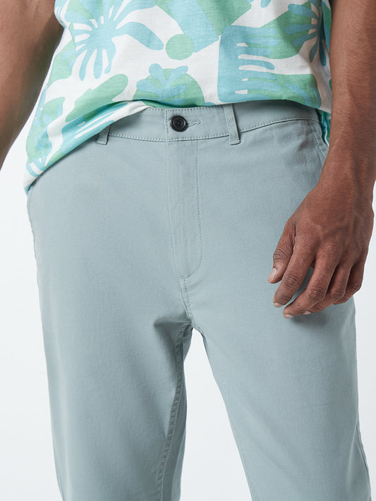 Nuon Teal Rocker-Fit Chinos