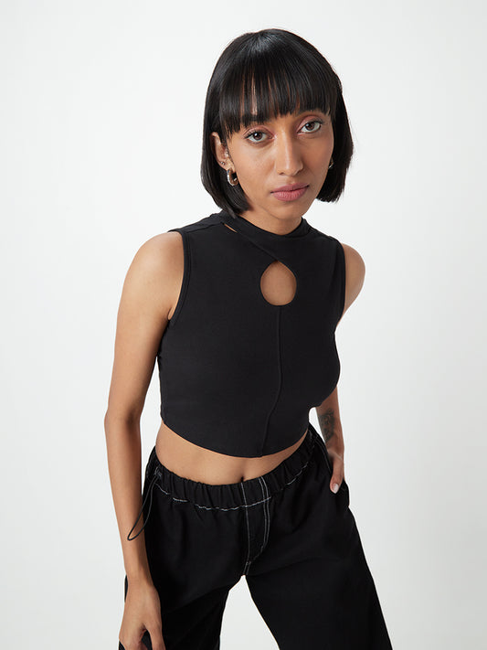 Nuon Black Cut-Out Top