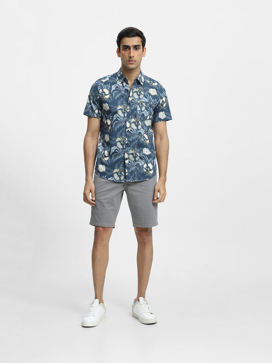 WES Casuals Indigo Slim-Fit Shirt