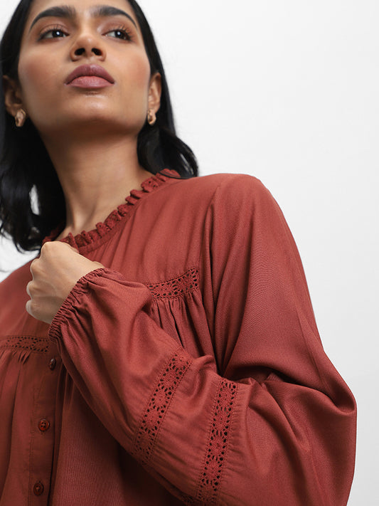 LOV Plain Rust Blouse