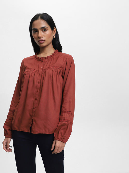 LOV Plain Rust Blouse