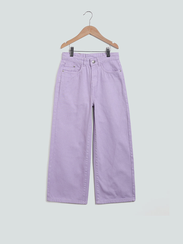 Y&F Kids Lilac Straight - Fit Mid Rise Jeans