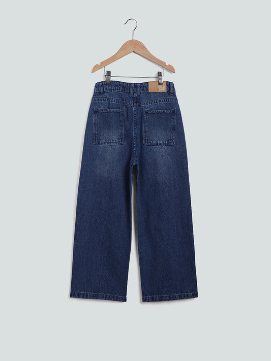 Y&F Kids Mid Wash Straight - Fit Mid Rise Jeans