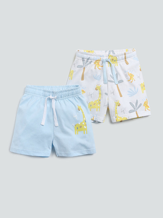HOP Baby Blue Shorts - Pack of 2