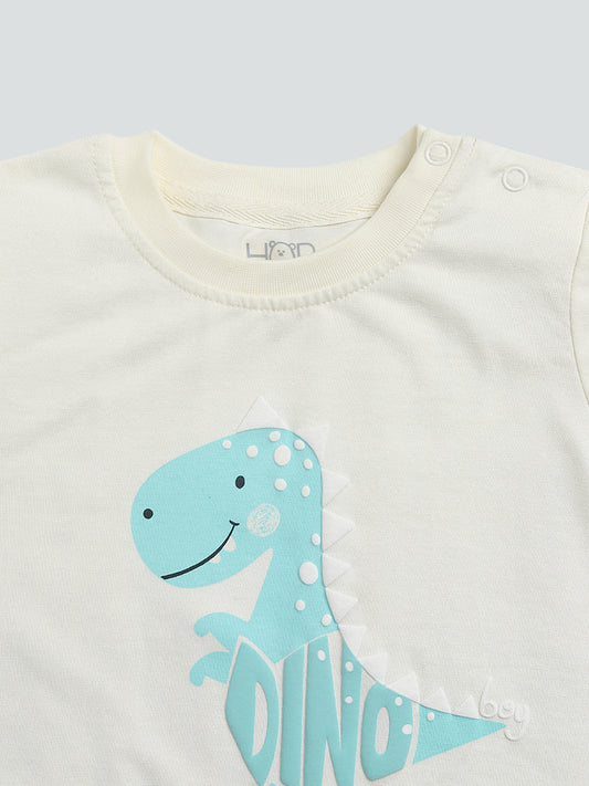 HOP Baby Mint Giraffe Printed T-Shirt Pack of Two