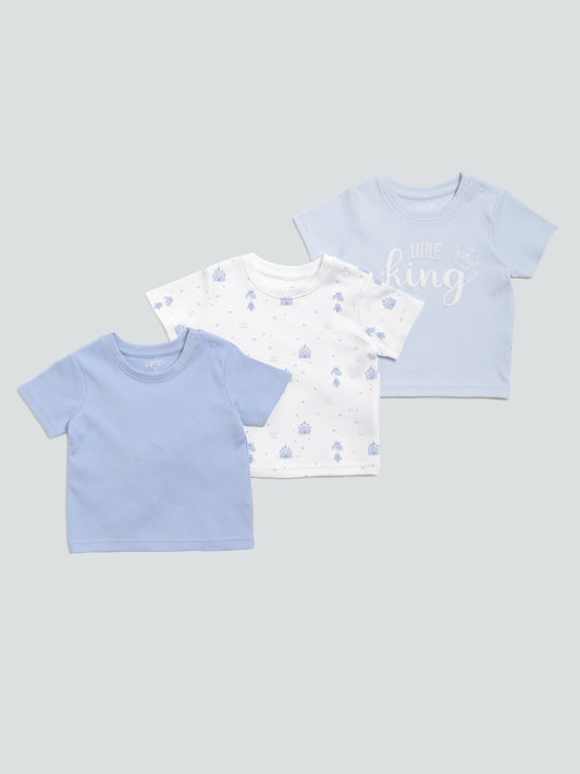 HOP Baby Blue Top - Pack of 3