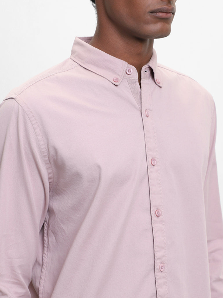 Nuon Solid Blush Pink Shirt