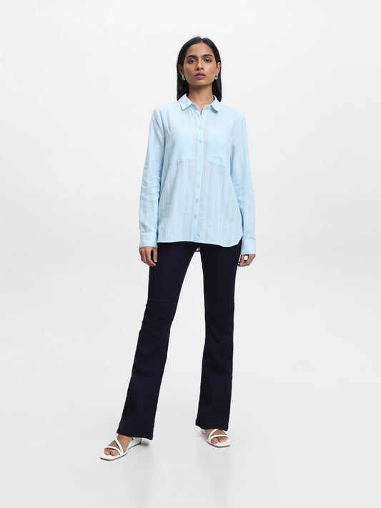 LOV Plain Sky Blue Blouse