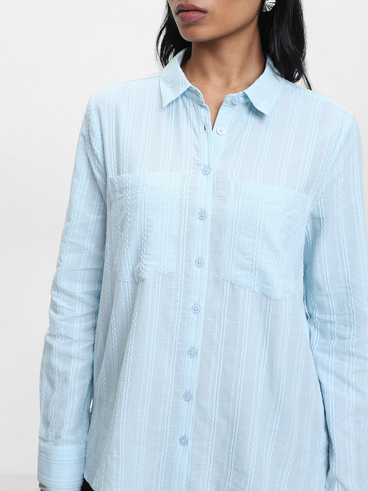 LOV Plain Sky Blue Blouse