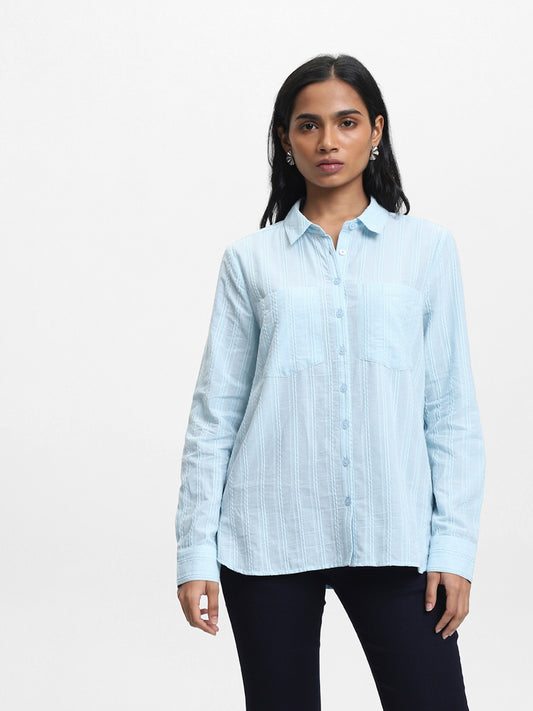 LOV Plain Sky Blue Blouse