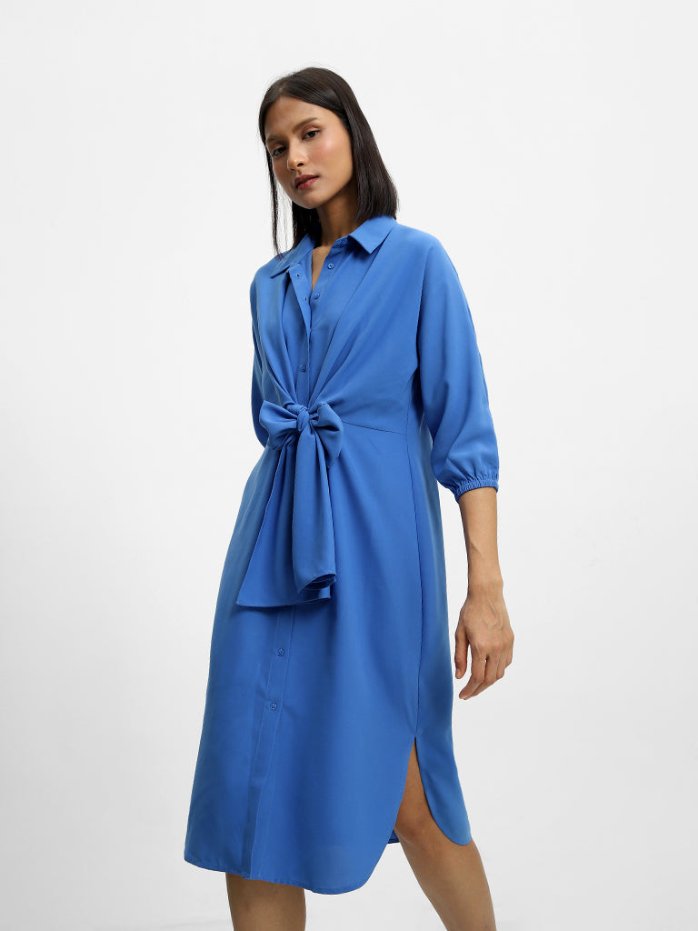 Wardrobe Plain Cobalt Blue Dress