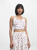 Bombay Paisley Printed Off White Top