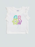 HOP Kids Printed Mint-Colored T-Shirt