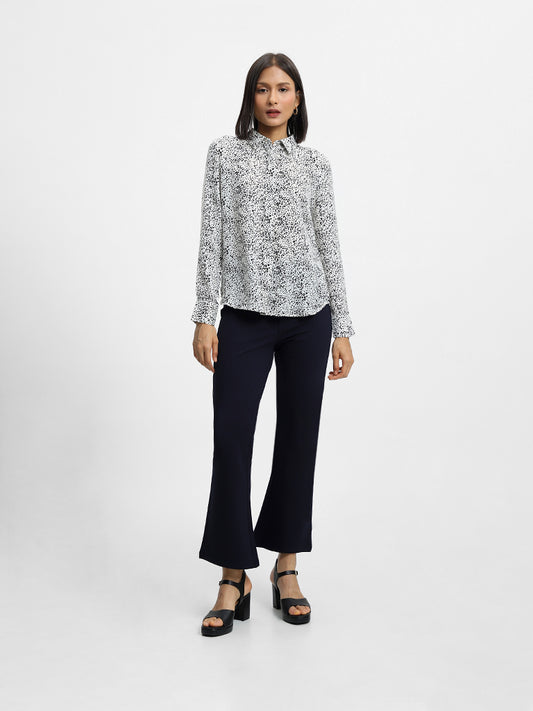 Wardrobe Printed Black Blouse
