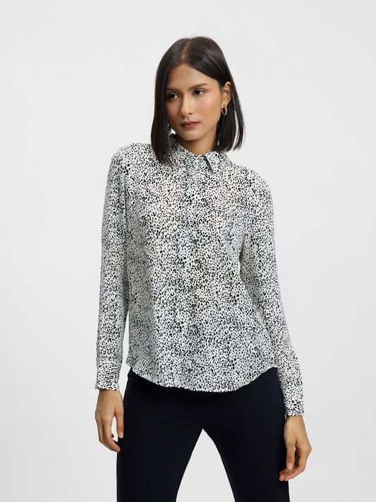 Wardrobe Printed Black Blouse