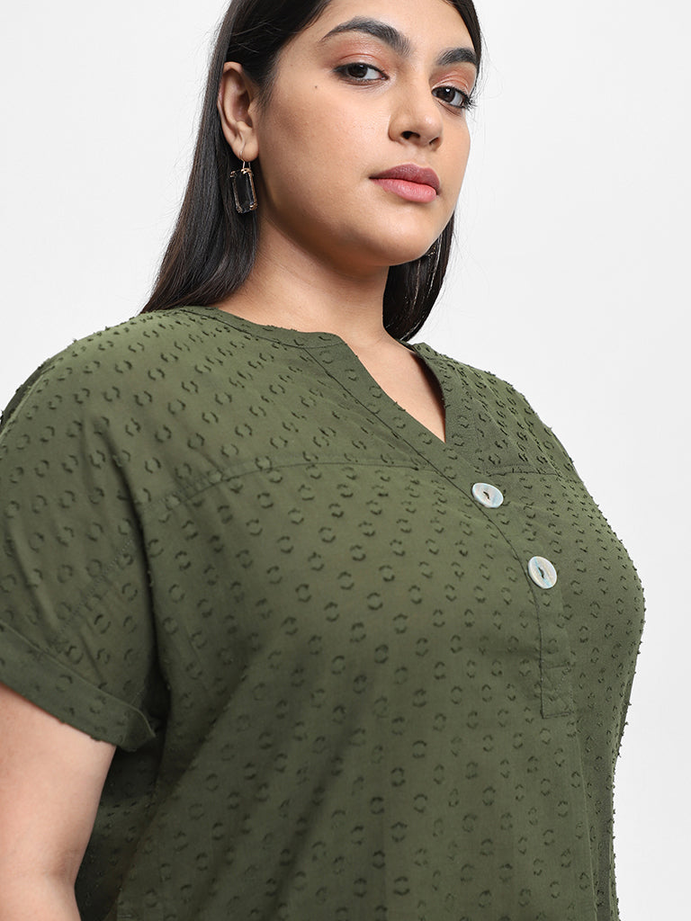 Gia Solid Olive Top