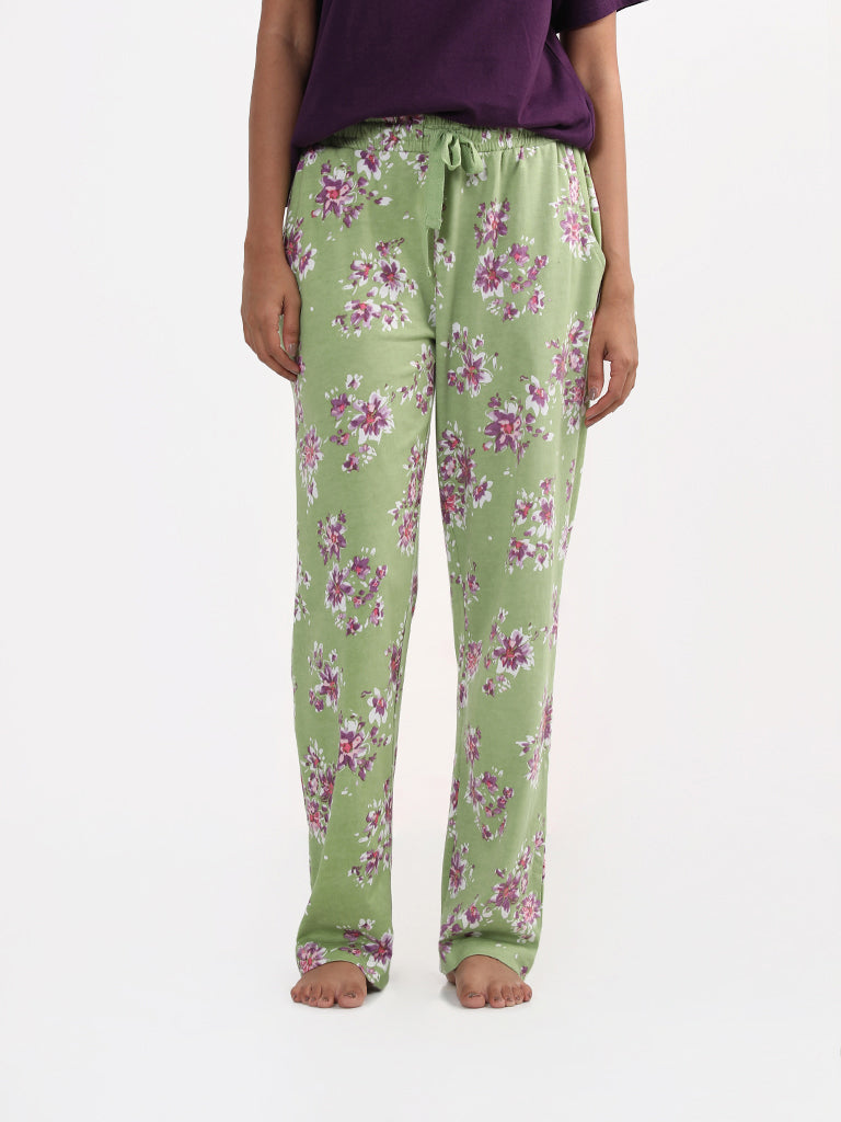 Wunderlove Pista Floral Printed Sleepwear Pants