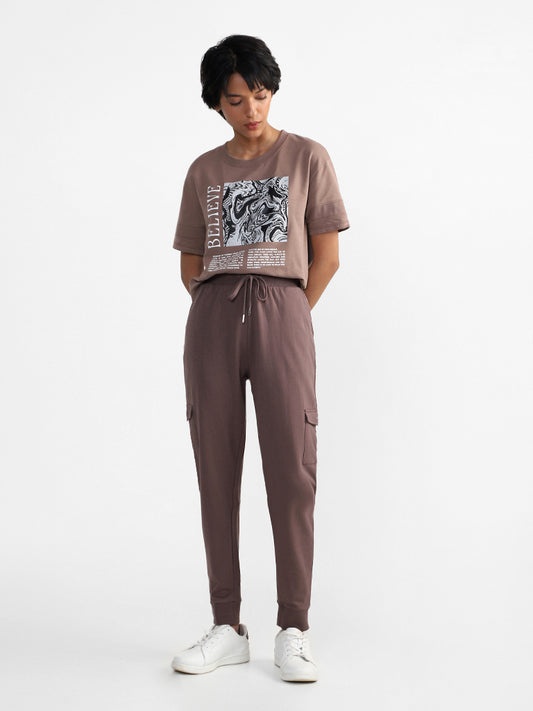 Studiofit Plain Brown Joggers