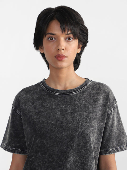 Studiofit Plain Black Cotton T-Shirt
