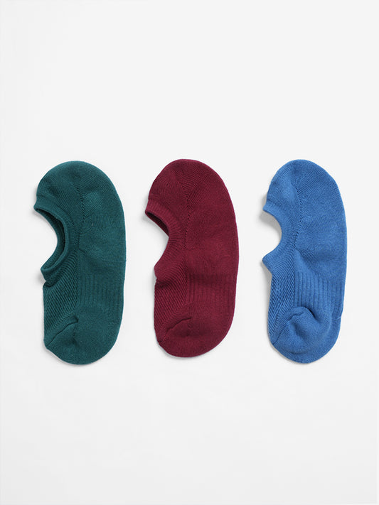 WES Lounge & Innerwear Solid Light Blue Men's Socks - 3 Pairs