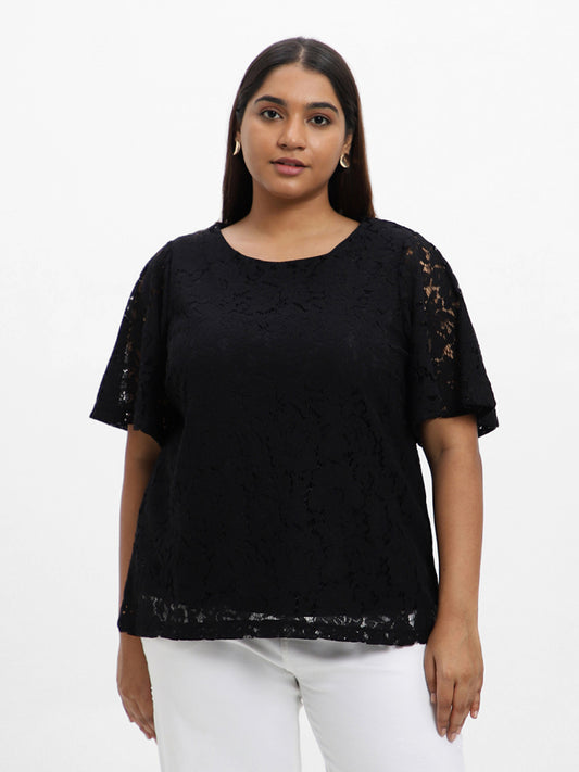 Gia Knitted Black Blouse