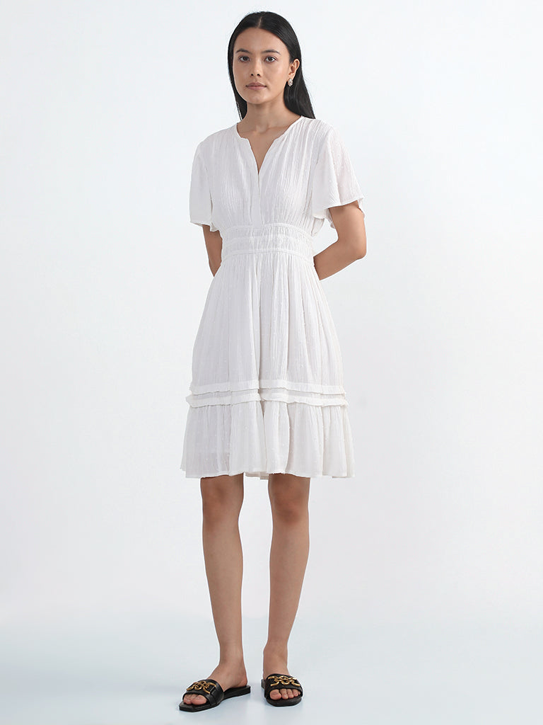 LOV White A-Line Dress