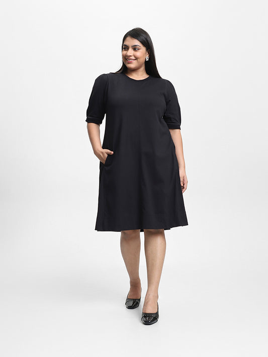 Gia Solid Black Dress