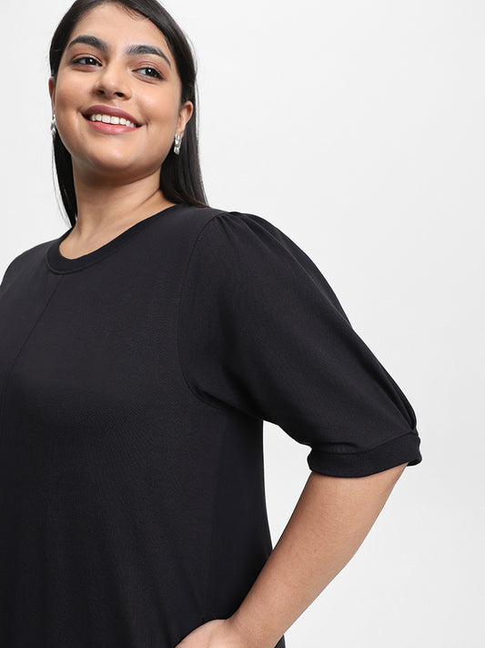 Gia Solid Black Dress