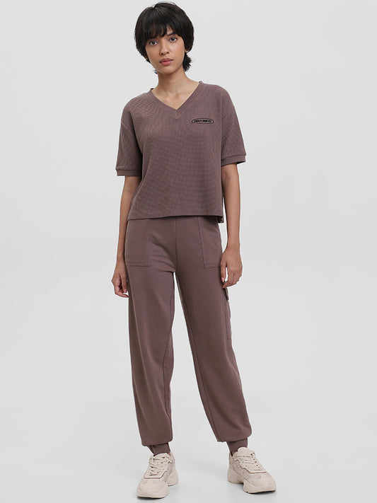 Studiofit Solid Chocolate Brown Joggers