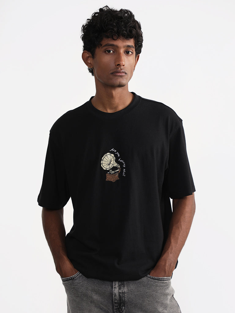 Nuon phone Black Printed T-Shirt