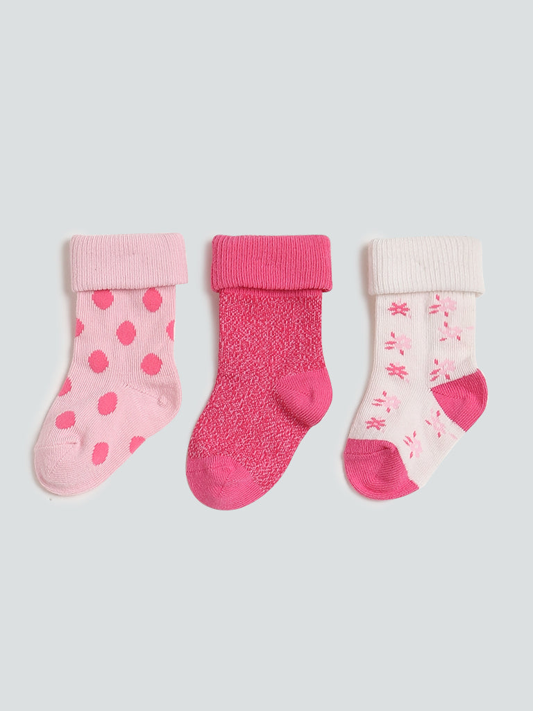 HOP Baby Pink Socks - Set of 3